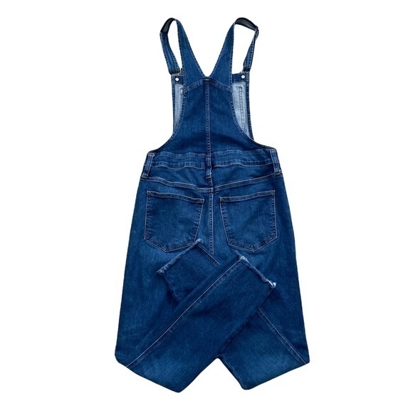 Madewell Skinny Raw Edge Hem Stretchy Overalls Sz. M - Picture 11 of 16